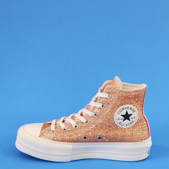 Converse CTAS Hi Lift Metallic Shimmer Women's Platform Sneakers 570984C NWT - Picture 3 of 6